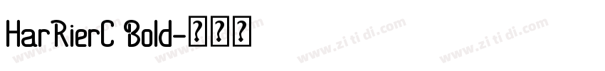 HarRierC Bold字体转换